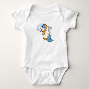 Dolphin as Astronaut with Costume Baby Bodysuit