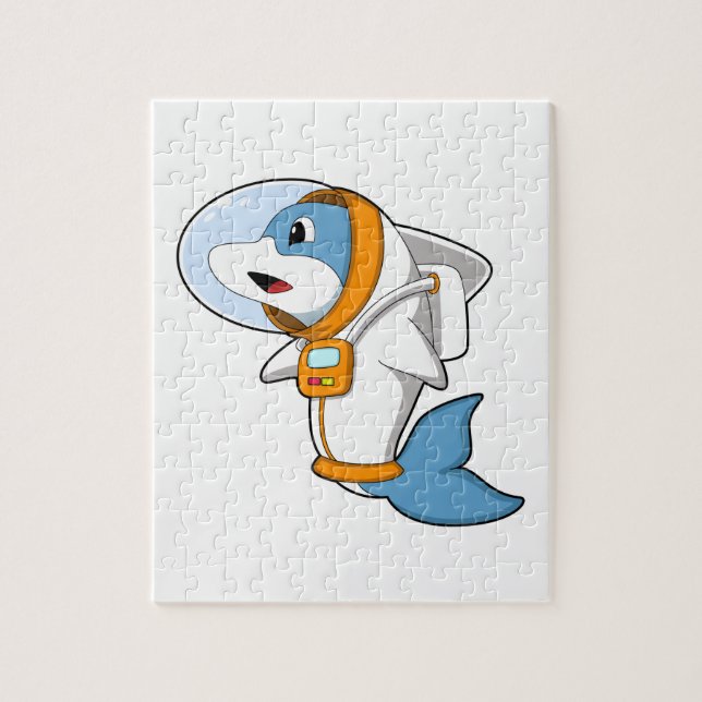 Dolphin as Astronaut with Costume Jigsaw Puzzle (Vertical)