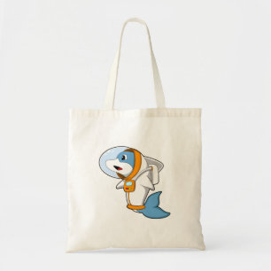 Dolphin as Astronaut with Costume Tote Bag