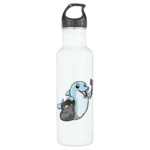 Dolphin as Cleaner with Trash bag 710 Ml Water Bottle