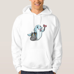 Dolphin as Cleaner with Trash bag Hoodie