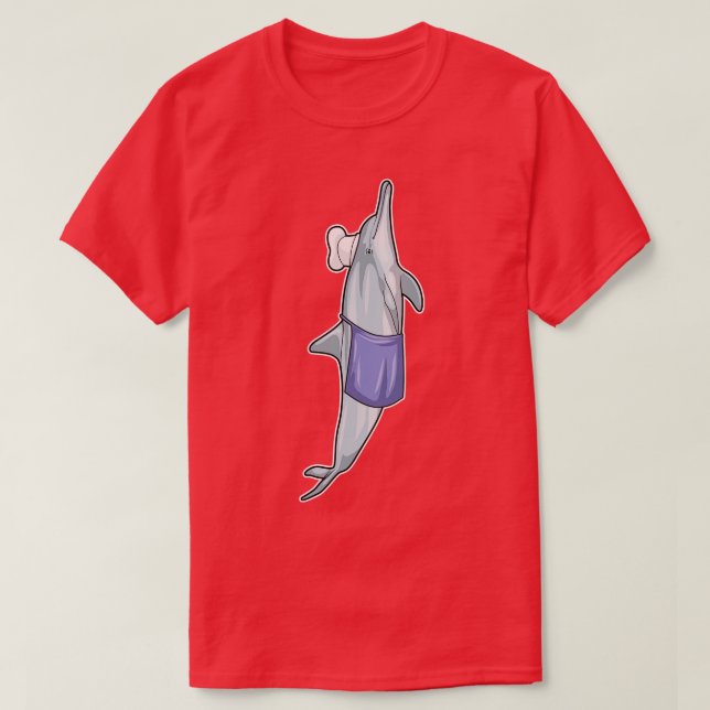 Dolphin as Cook with Chef hat T-Shirt (Design Front)