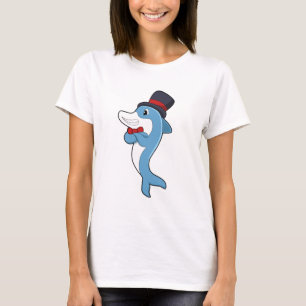 Dolphin as Gentleman with Hat T-Shirt