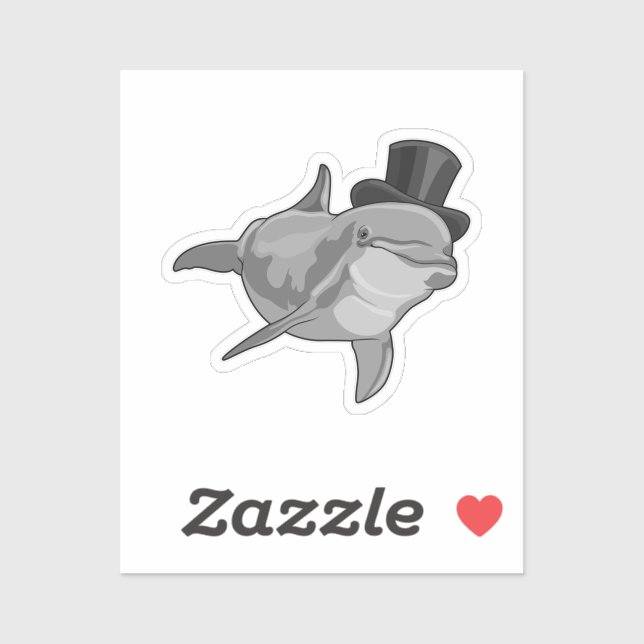 Dolphin as Gentleman with Top hat (Sheet)