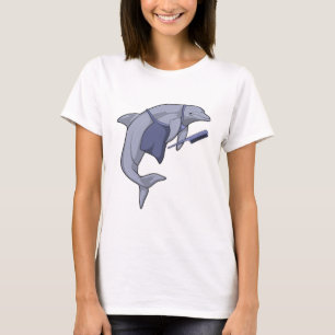 Dolphin as Hairdresser with Comb T-Shirt