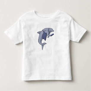 Dolphin as Hairdresser with Comb Toddler T-Shirt