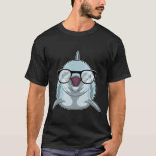 Dolphin as Nerd with Glasses T-Shirt