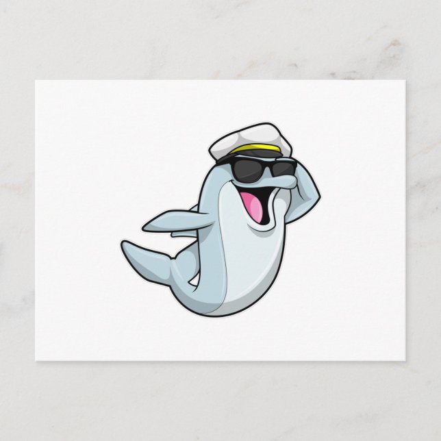 Dolphin as Policeman with Police hat Postcard (Front)