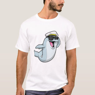 Dolphin as Policeman with Police hat T-Shirt