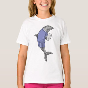 Dolphin as Secretary with Stack of paper T-Shirt