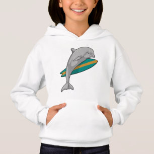 Dolphin as Surfer with Surfboard