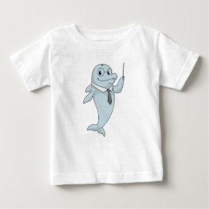 Dolphin as Teacher with Pointer Baby T-Shirt