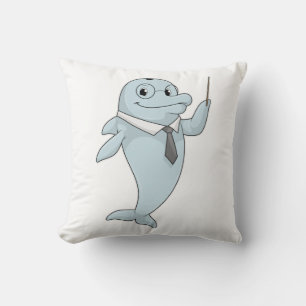 Dolphin as Teacher with Pointer Cushion
