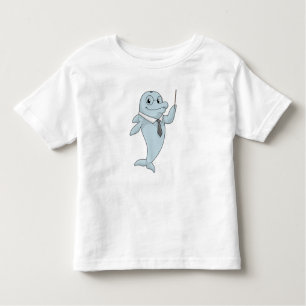 Dolphin as Teacher with Pointer Toddler T-Shirt