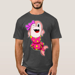 Dolphin at Ballet with Skirt Bow T-Shirt