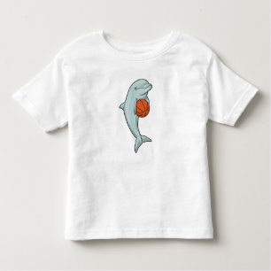 Dolphin at Basketball Sports Toddler T-Shirt