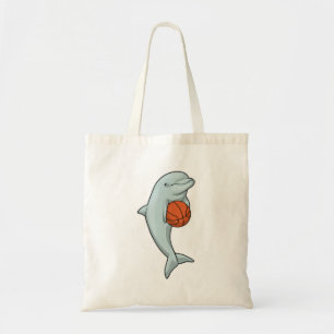 Dolphin at Basketball Sports Tote Bag