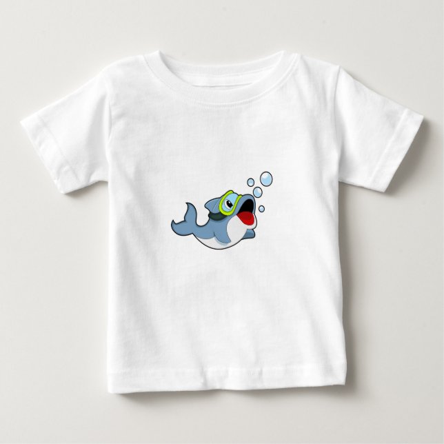 Dolphin at Diving with Water bubbles.PNG Baby T-Shirt (Front)