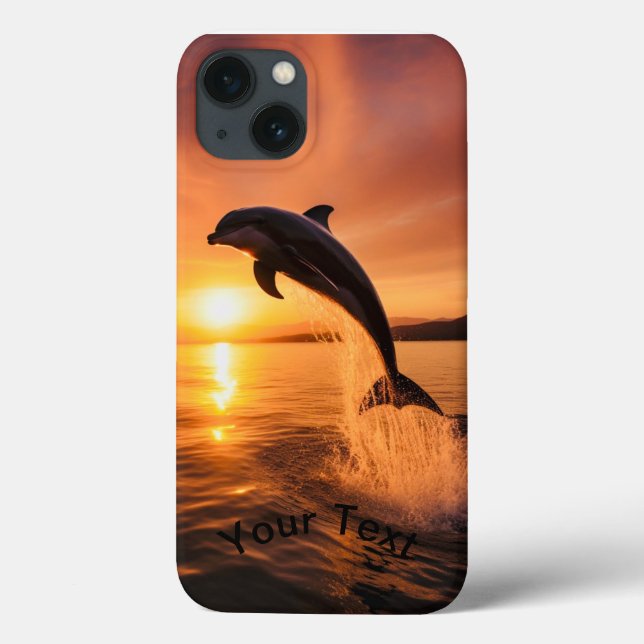Dolphin At Golden Sunset Case-Mate iPhone Case (Back)