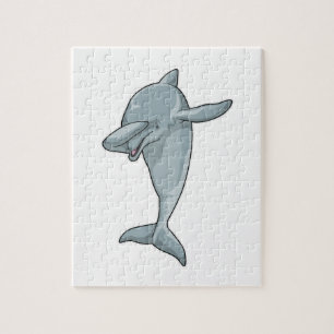 Dolphin at Hip Hop Dance Dab Jigsaw Puzzle