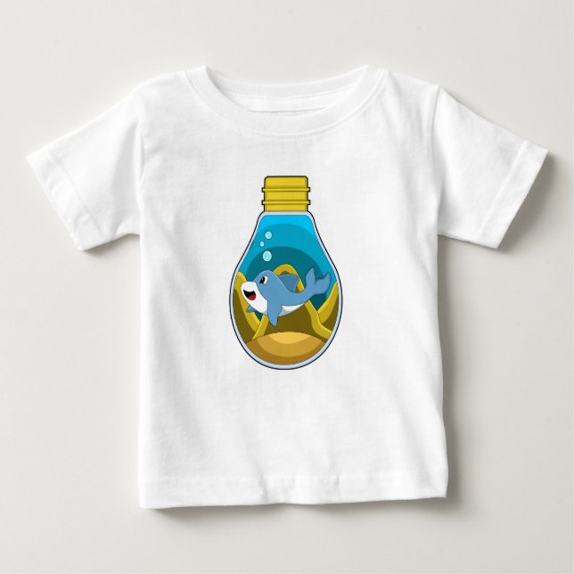 Dolphin at Swimming in Aquarium Baby T-Shirt (Front)