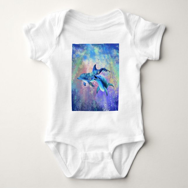 Dolphin Baby Bodysuit (Front)