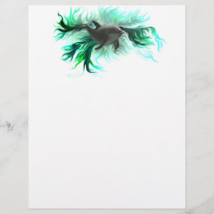 Dolphin Baby Custom Letterhead