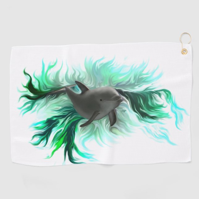 Dolphin Baby Golf Towel (Horizontal)