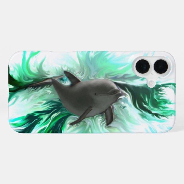 Dolphin Baby iPhone Case (Back Horizontal)