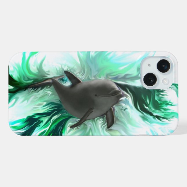 Dolphin Baby iPhone Case (Back Horizontal)