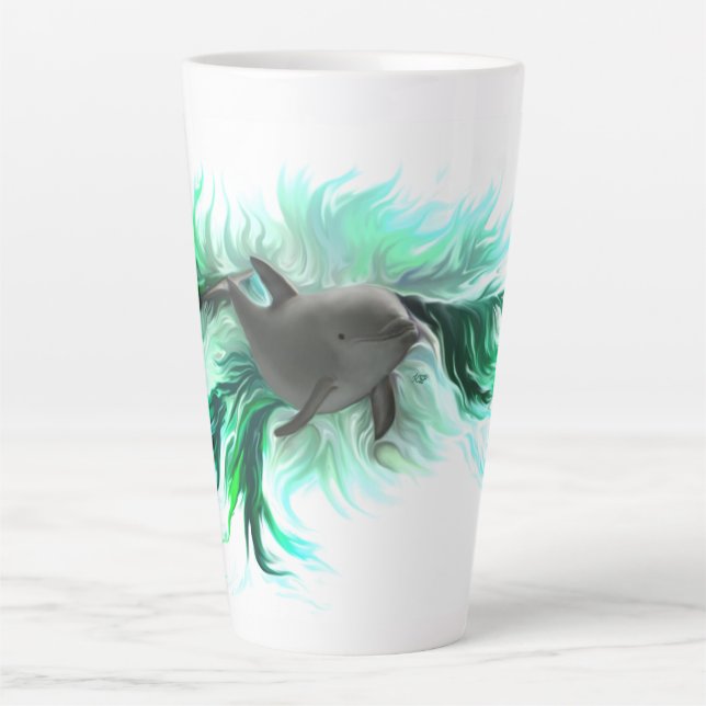 Dolphin Baby Latte Mug (Front)