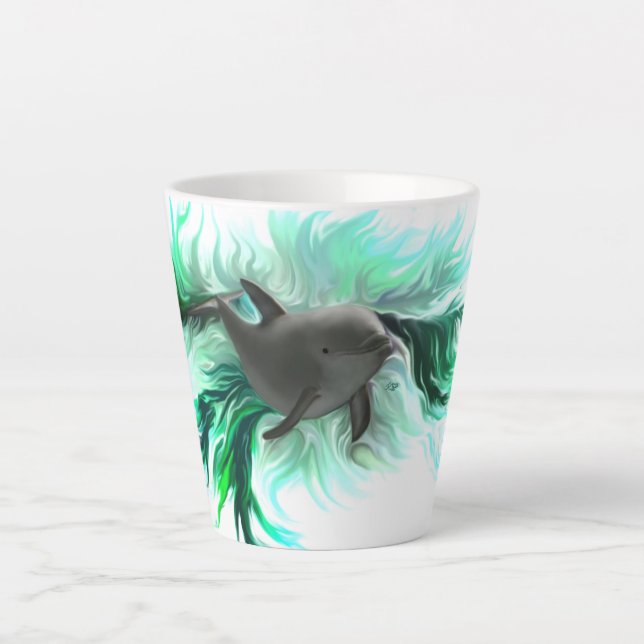 Dolphin Baby Latte Mug (Front)