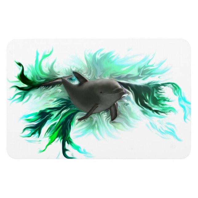 Dolphin Baby Magnet (Horizontal)