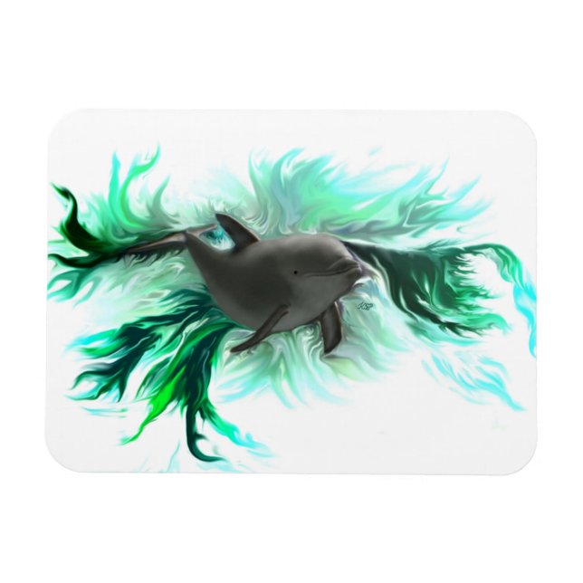 Dolphin Baby Magnet (Horizontal)