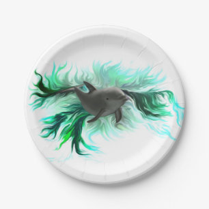 Dolphin Baby Paper Plate