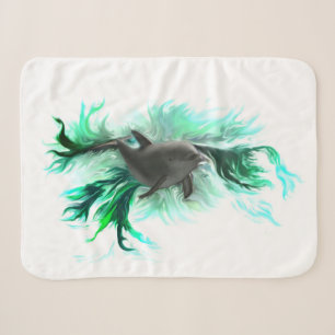 Dolphin Baby Sherpa Blanket