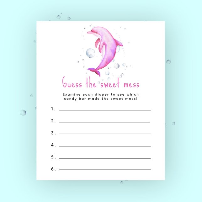 Dolphin baby shower Guess the sweet mess game (Creator Uploaded)