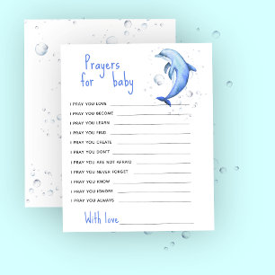 Dolphin baby shower - prayers for baby