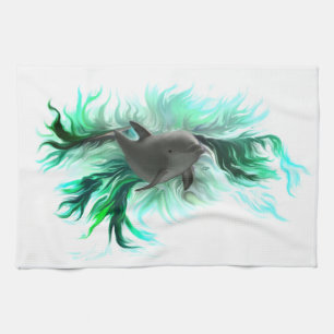 Dolphin Baby Tea Towel