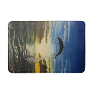 dolphin bath mat