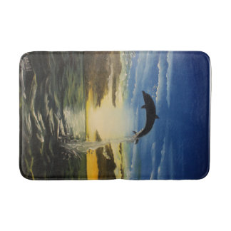 dolphin bath mat