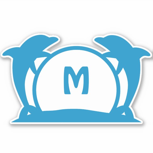 Dolphin Beach Front Mailbox Address Sticker (Front)