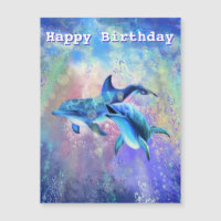 Dolphin Birthday Card Happy Birthday Dolphins