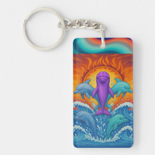 Dolphin Bliss Key Ring