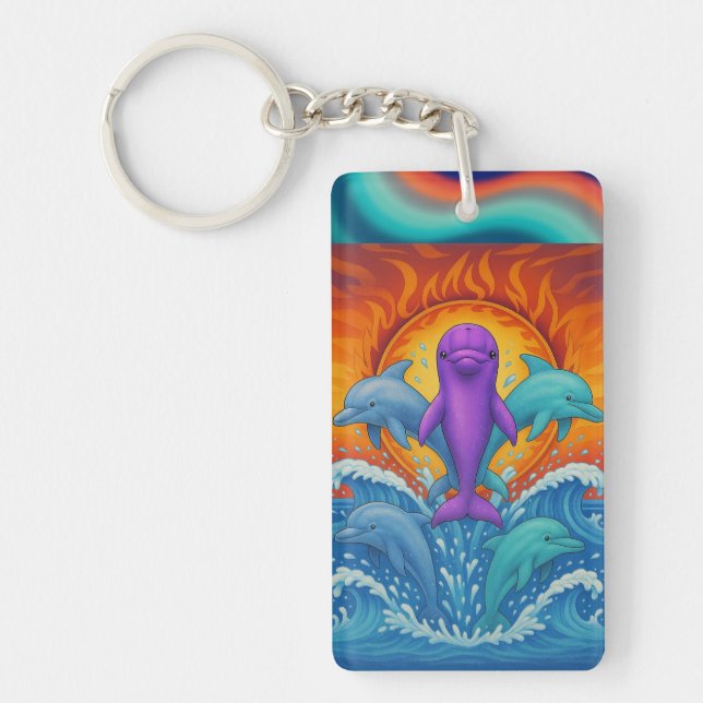 Dolphin Bliss Key Ring (Front)
