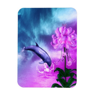 Dolphin Blossom Dreams Magnet