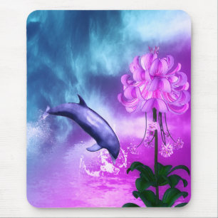 Dolphin Blossom Dreams Mouse Pad