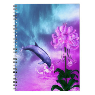 Dolphin Blossom Dreams Notebook