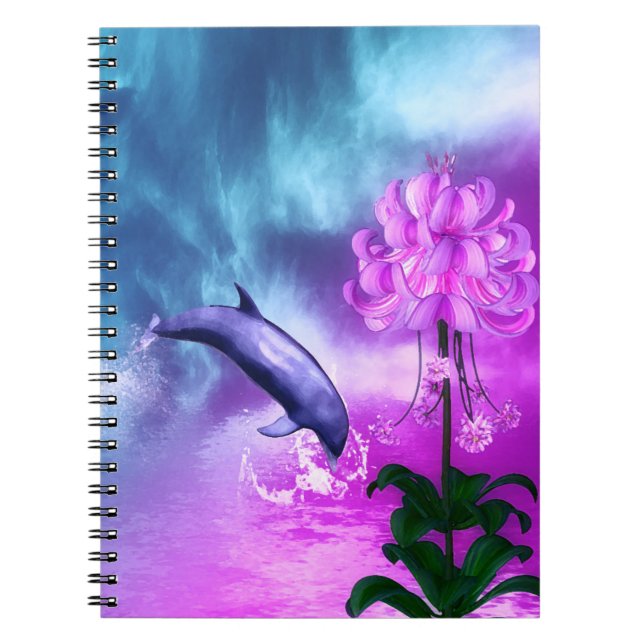 Dolphin Blossom Dreams Notebook (Front)