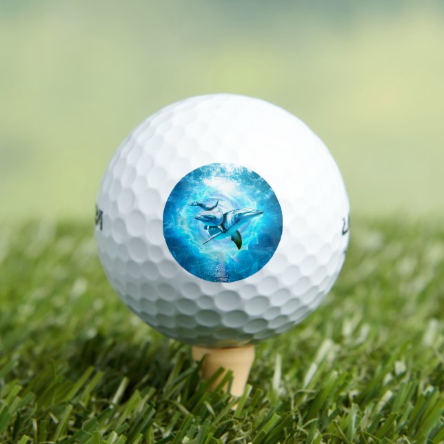 dolphin blue fantasy golf balls (Insitu Tee)